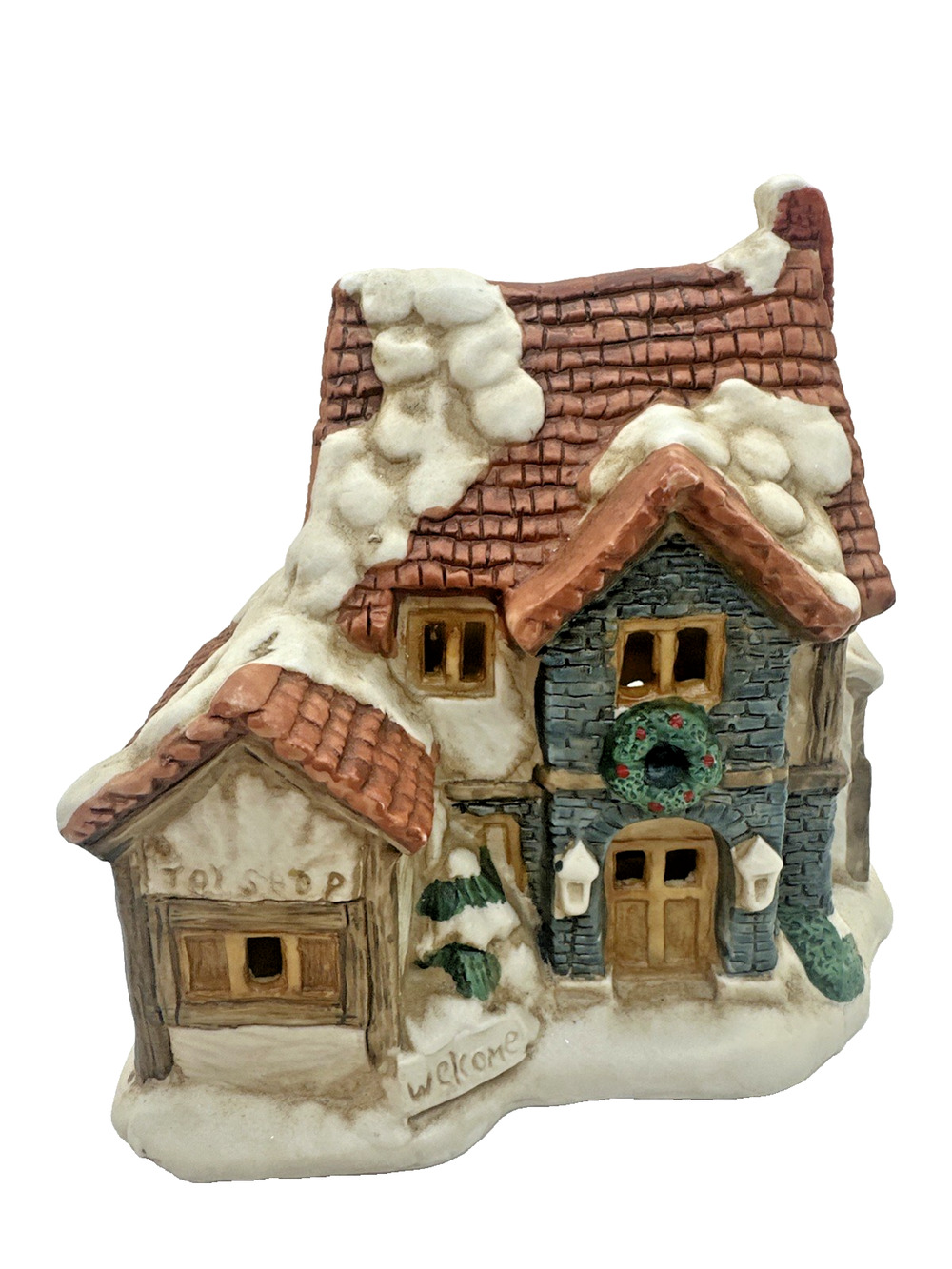 Vintage Christmas Village Lighted House “Toy Shop” 1989 NO Light W/Box